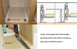 Pull Out Sliding Drawer-Shelf Elegance With Open Front Melamine Soft  Close Slides- side mount or Bottom mount, custom made any size Active