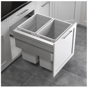 Waste Bin Pull-Out, Hailo US Cargo FF 15, (Face Frame) Dark silver gray Waste Bin Pull-Out, Hailo US Cargo FF 15, (Face Frame) Dark silver gray