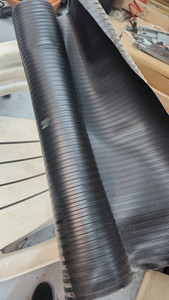 Black Plastic Floor Runner/Protector - Embossed Wide Rib Pattern 36 in. Wide,SHELF LINER SOLD PER FOOT (MAX 25 FEET continuouse ROLL)