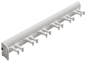 Synergy Belt Rack, Synergy Collection, 6 Hook, 14 1/8" With 3/4 extension slide, White Item no. Synergy Belt Rack, Synergy Collection, 6 Hook, 14 1/8" With 3/4 extension slide, White Item no.