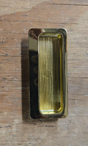 Contemporary Recessed Mortise Metal Pull - Recommended for cabinet sliding door applications., mortise  brass 2.75”x1.1”x0.5"D