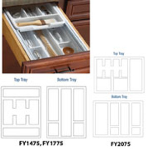 Drawer Tray Inserts, Plastic,18-1/4"W x 17-1/4"D x 3-1/2"H, Trim-To-Fit Drawer Tray Inserts, Plastic,18-1/4"W x 17-1/4"D x 3-1/2"H, Trim-To-Fit
