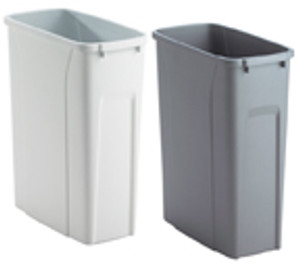 Trash Pull-Out Replacement Bins, 11-7/16"W X 11-7/16"D X 17-3/4"H, 27 qt, Platinum Trash Pull-Out Replacement Bins, 11-7/16"W X 11-7/16"D X 17-3/4"H, 27 qt, Platinum