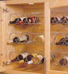 Wine Bottle Racks, Metal, 9, 41-5/8"L X 4-1/4"H