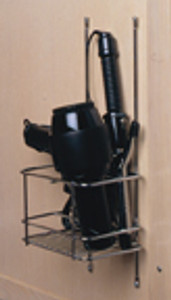 Vanity Cabinet Door Holders, 9-3/16"W x 5-1/4"D x 16-1/2"H, Grooming, (1)Dryer,(2)Hair Spray Cans,(2)Curling Irons Vanity Cabinet Door Holders, 9-3/16"W x 5-1/4"D x 16-1/2"H, Grooming, (1)Dryer,(2)Hair Spray Cans,(2)Curling Irons