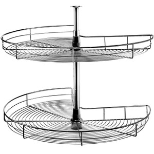 Kidney Shaped Chrome Corner Organizer 28" Diameter Kitchen Cabinet Blind Corner 2-Shelf Blind Corner Organizer Stainless Steel Lazy Susan Replacement Shelf Silver Blind Corner Shelf 36 lbsDiameter, Frosted Nickel FYPC28STM-SSVEVOR Kidney Shaped Chrome Corner Organizer 28" Diameter Kitchen Cabinet Blind Corner 2-Shelf Blind Corner Organizer Stainless Steel Lazy Susan Replacement Shelf Silver Blind Corner Shelf 36 lbsDiameter, Frosted Nickel FYPC28STM-SSVEVOR