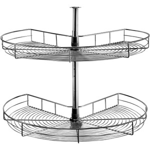 Kidney Shaped Chrome Corner Organizer 31" Diameter Kitchen Cabinet Blind Corner 2-Shelf Blind Corner Organizer Stainless Steel Lazy Susan Replacement Shelf Silver Blind Corner Shelf 36 lbs FYPC32STM-SSVEVOR Kidney Shaped Chrome Corner Organizer 31" Diameter Kitchen Cabinet Blind Corner 2-Shelf Blind Corner Organizer Stainless Steel Lazy Susan Replacement Shelf Silver Blind Corner Shelf 36 lbs FYPC32STM-SSVEVOR