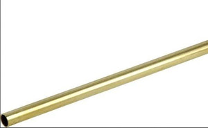 1-1/16" Diameter Round Tubing, 4 ft, Brass Look