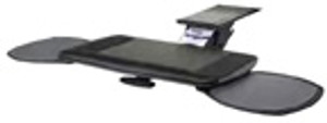 Seated Performance Keyboard Tray Systems, Seated Keyboard Tray with Dual Right & Left Swivel Out Mouse Under Platform, Black Seated Performance Keyboard Tray Systems, Seated Keyboard Tray with Dual Right & Left Swivel Out Mouse Under Platform, Black