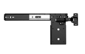 Medium Duty 30 lb. Pocket Door Slides, 14", Ebony Black