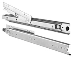 Side Mount, Ball Bearing Slides, 28", Zinc, 4 Pairs