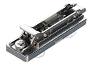 Clip-On, In Line Hinge Mounting Plates, 10mm Knock -In Dowe, 6MM, 2 CAM