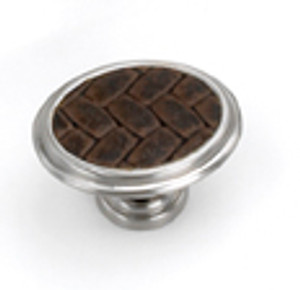 1-5/8" LENG, STN NKL FIN W-BROWN INSERT 1-5/8" LENG, STN NKL FIN W-BROWN INSERT