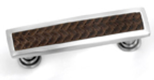 96MM C/C, STN NKL FIN W-BROWN INSERT 96MM C/C, STN NKL FIN W-BROWN INSERT