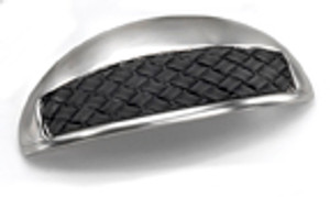 3" C/C, SATIN NICKEL FIN W-BLACK INSERT 3" C/C, SATIN NICKEL FIN W-BLACK INSERT