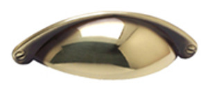 CUP PULL, POLISHED ANTIQUE BRASS CUP PULL, POLISHED ANTIQUE BRASS