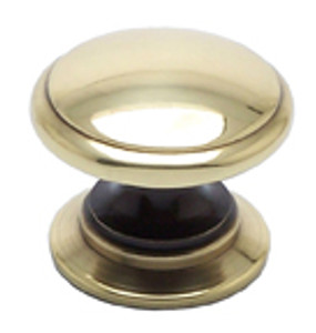 KNOB, 1-3/16", POLISHED ANTIQUE BRASS KNOB, 1-3/16", POLISHED ANTIQUE BRASS