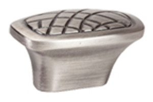 KNOB, 1-13/16 X 15/16 VINTAGE NICKEL KNOB, 1-13/16 X 15/16 VINTAGE NICKEL