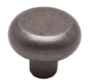 KNOB, 1-3/16 DIA, M4, FLAT RUSTIC NICKEL KNOB, 1-3/16 DIA, M4, FLAT RUSTIC NICKEL