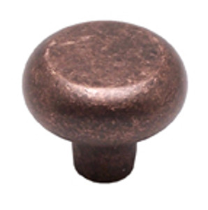 KNOB, 1-3/16 DIA, M4, FLAT RUSTIC COPPER KNOB, 1-3/16 DIA, M4, FLAT RUSTIC COPPER