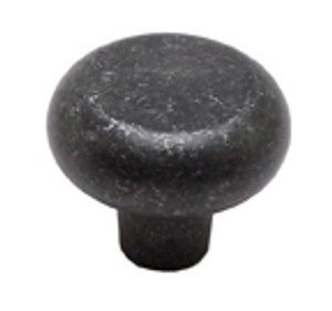 KNOB, 1-3/16 DIA, M4, FLAT RUSTIC IRON KNOB, 1-3/16 DIA, M4, FLAT RUSTIC IRON