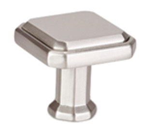 KNOB, 1-3/16 X 1-3/16 BRUSHED NICKEL KNOB, 1-3/16 X 1-3/16 BRUSHED NICKEL