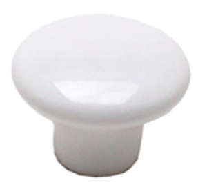 KNOB, 1-1/4", CERAMIC WHITE KNOB, 1-1/4", CERAMIC WHITE
