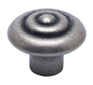 KNOB W/RINGS, 1-1/4", WEATHERED NICKEL KNOB W/RINGS, 1-1/4", WEATHERED NICKEL