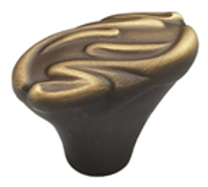 1-3/4"SOLID BRS OVAL KNOB,ANTQ LIGHT BRS 1-3/4"SOLID BRS OVAL KNOB,ANTQ LIGHT BRS