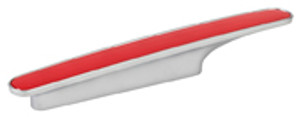 PULL 96MM SATIN CHROME/RED PULL 96MM SATIN CHROME/RED