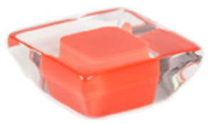 KNOB 33MM ORANGE AND TRANSPARENT KNOB 33MM ORANGE AND TRANSPARENT