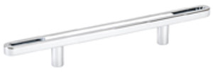 PULL 96MM POLISHED CHROME AND WHITE PULL 96MM POLISHED CHROME AND WHITE
