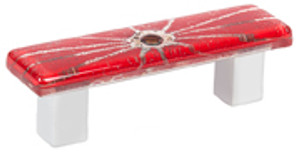 PULL 64MM GLASS RED PULL 64MM GLASS RED