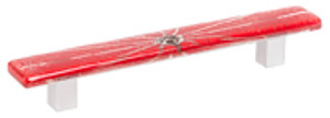 PULL 128MM GLASS RED PULL 128MM GLASS RED