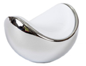 KNOB 40MM POLISHED CHROME AND WHITE KNOB 40MM POLISHED CHROME AND WHITE