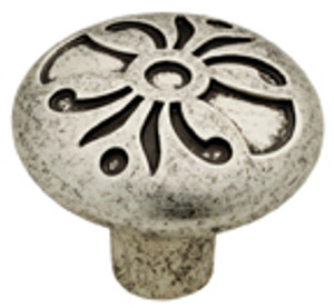 34MM AUGUSTINE DECO KNOB,SILVER HAMMERED 34MM AUGUSTINE DECO KNOB,SILVER HAMMERED