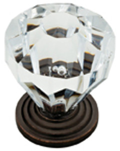 1-1/4"ACRYLIC FACETED KNOB,STB/CLEAR 1-1/4"ACRYLIC FACETED KNOB,STB/CLEAR