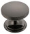 KNOB, 1-3/8" DIA BL NIC