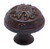 KNOB,BRONZE/RUST GLAZE
