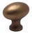 OVAL KNOB, DULL ANT BRASS OVAL KNOB, DULL ANT BRASS