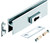 Bottom Door Rail, for euro profile cylinder, for 10-12.7mm thick glass, matte stainless steel cover, 1000 x 66mm