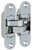 H7 Concealed Hinge, zinc, chrome-plated matt