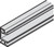 Slido Classic Mounting Rail, aluminum anodized, 2 meters x 19mm wide
