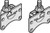 Carrier Base with M8 bolt, zinc nickel-plated, left hand