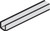 Slido Classic 160 U-shaped guide track, aluminum, bright finish
