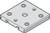 HAWA Aperto 60 mounting plate for 2X single track