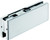 Top Door Patch Fitting, for 10-12.7mm thick glass, matte stainless steel cover, 162 x 51mm