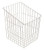 Hamper Basket, steel, white, 12 1/2" x 14 3/16" x 17 3/4", hook-on