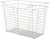 Closet Basket, steel, white, 14" depth x 23" width x 17" height, with white 14" slides