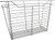 Closet Basket, steel, white, 12" depth x 23" width x 17" height, with white 12" slides